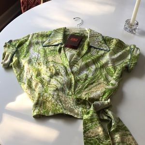 Etro silk wrap blouse